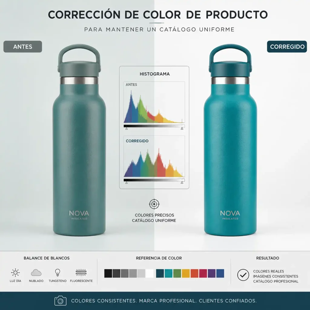 Corrección de color de producto