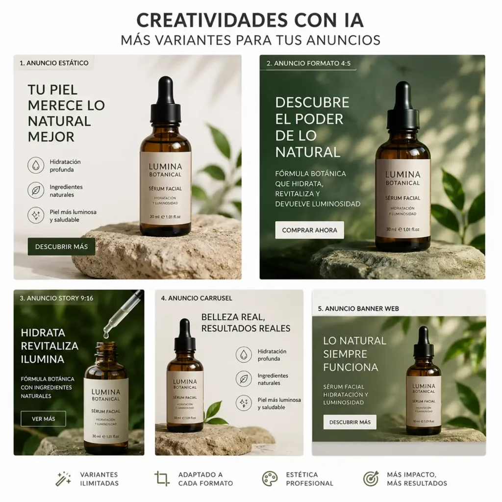 Creatividades con IA para anuncios